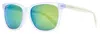 Lacoste Unisex Rectangular Sunglasses L838sa 971 Matte Crystal 56mm In Multi