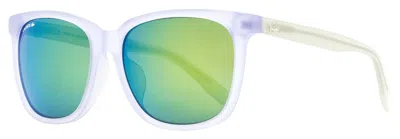 Lacoste Unisex Rectangular Sunglasses L838sa 971 Matte Crystal 56mm In Multi