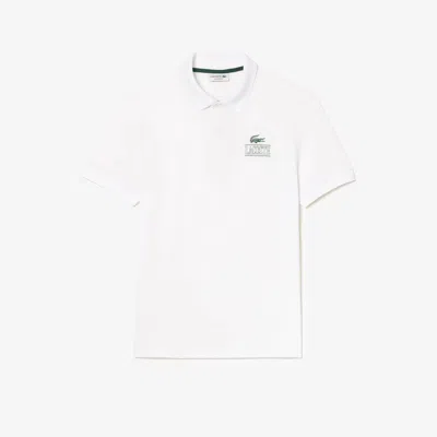 Lacoste Unisex Regular Fit Stretch Mini Piqué Polo - Xxl In White