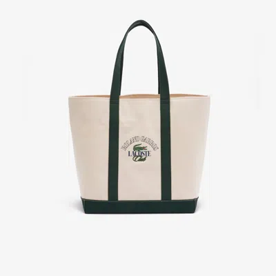 Lacoste Unisex Roland Garros Edition Computer Pocket Tote  - One Size In White