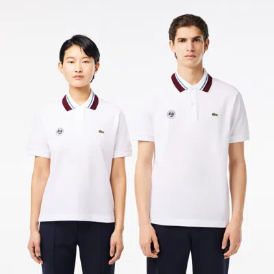 Lacoste Unisex Roland Garros Sport Edition Umpire Polo - Xs In White