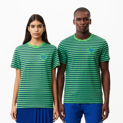Lacoste Unisex Ultra-dry Sport Roland Garros Edition T-shirt - Xxl In Blue
