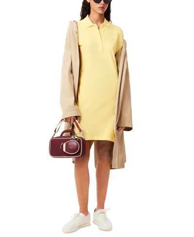Lacoste Usa Women's Collared Slim-fit T-shirt Dress