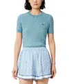 Lacoste Usa Women's Cotton Short-sleeve Sweater