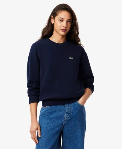 Lacoste Usa Women's Long Sleeve Sweater In Blue