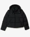 Lacoste Usa Women's Long Sleeves Puffer Jacket In Black