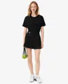 Lacoste Usa Women's Pleated Tennis Skirt In Black