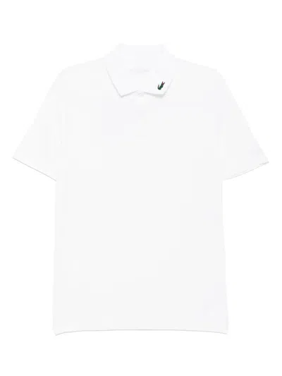 Lacoste Uv Protect Golf Polo Shirt In White