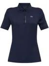 Lacoste Dark Blue Short-sleeved Polo Shirt In Blue