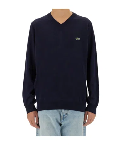 Lacoste V-neck Sweater In Black