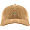 Lacoste Velour Baseball Cap Brown In Brown