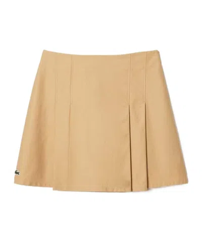 Lacoste Versatile And Gentle Short Skirt In Nude