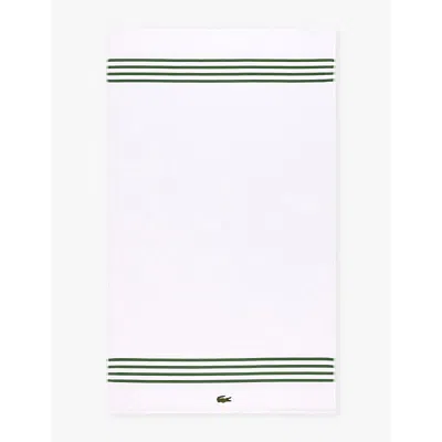 Lacoste L Courtline Striped Organic-cotton B In Vert