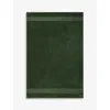 Lacoste Le Croco Logo-embroidered Organic Cotton Guest Towel 40cm X 60cm In Vert