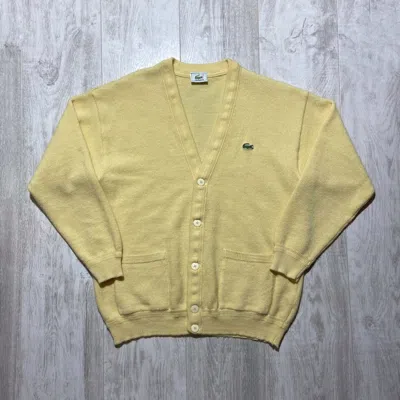 Pre-owned Lacoste Vintage 90's  Yellow Cardigan Tyler The Creator Style