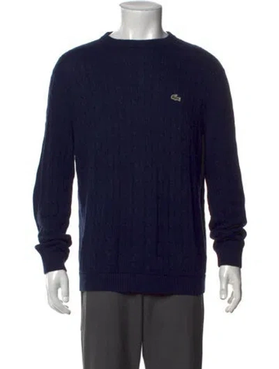 Pre-owned Lacoste Vintage Crew Neck Pullover In Blue