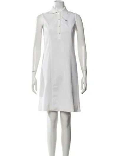 Pre-owned Lacoste Vintage Knee-length Dress In White