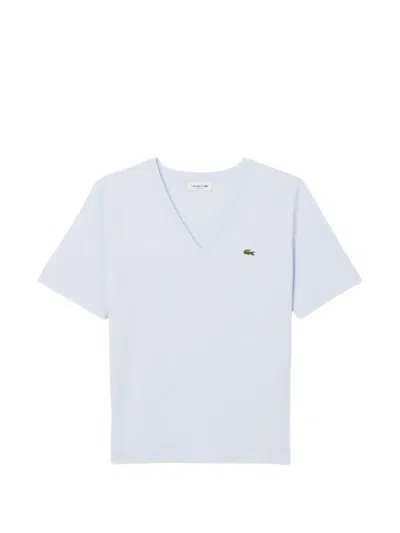 Lacoste V-neck Logo T-shirt In Blue
