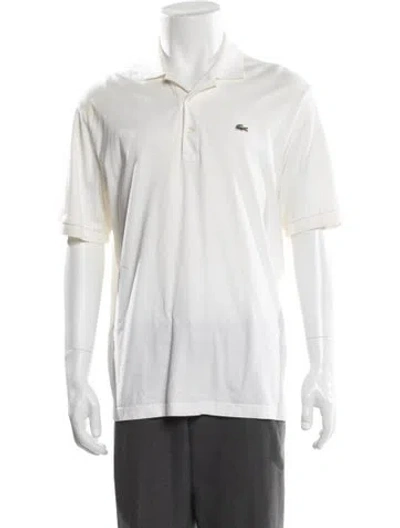 Pre-owned Lacoste V-neck Short Sleeve Polo Shirt In Yellow