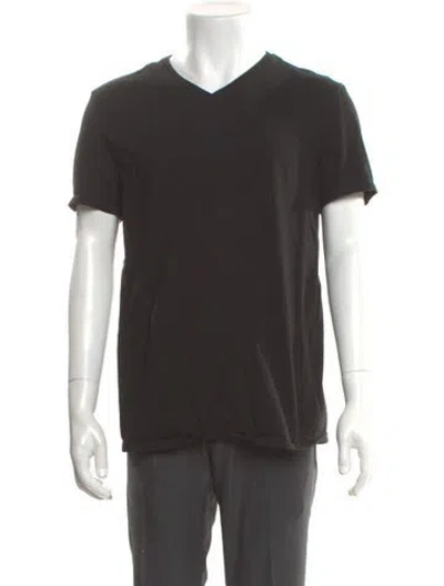 Pre-owned Lacoste V-neck Short Sleeve T-shirt In Gray