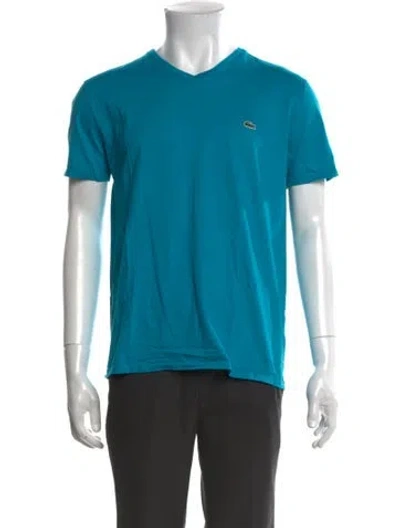 Pre-owned Lacoste V-neck Short Sleeve T-shirt In Multi