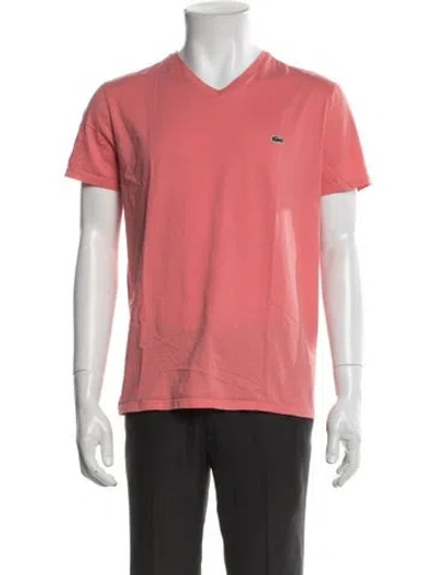 Pre-owned Lacoste V-neck Short Sleeve T-shirt In Multi