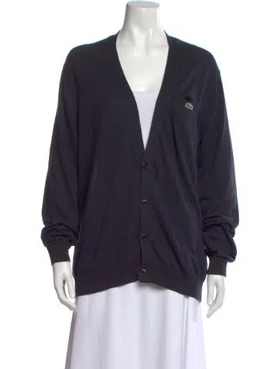 Pre-owned Lacoste V-neck Sweater In Blue