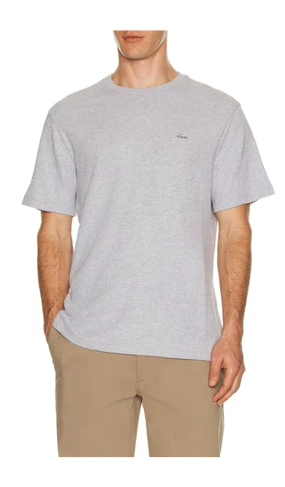 Lacoste Waffle Loungewear T-shirt In Gray