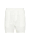 Lacoste Waffle Monochrome Elasticated Textured Shorts In White
