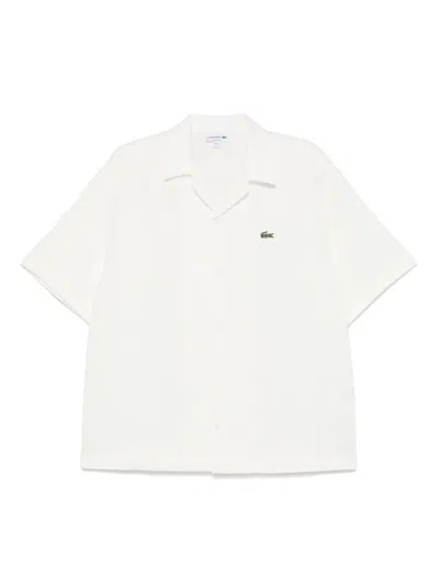 Lacoste Waffle Texture Shirt In White
