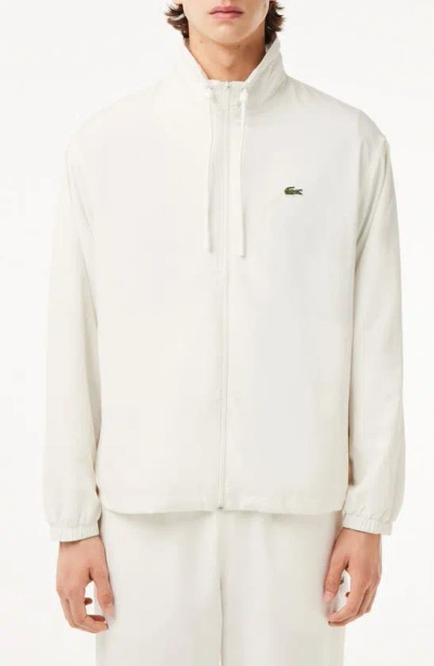 Lacoste Water Repellent Hooded Jacket In Farine