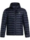 Lacoste Water-repellent Padded Jacket In Blue