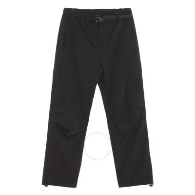 Lacoste Water Repellent Taffeta  Relaxed Cargo Pants In Black