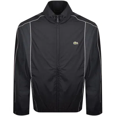 Lacoste Water Repellent Track Jacket Black In Gray
