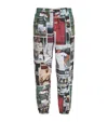 LACOSTE WATER-RESISTANT COLLAGE SWEATPANTS