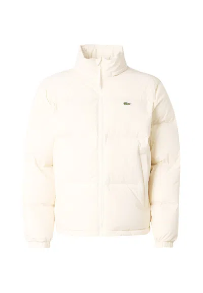 Lacoste Waterproof Hooded Puffer Jacket In Multi