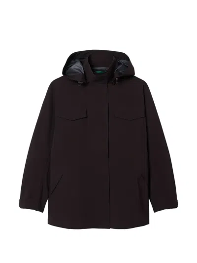Lacoste Waterproof Parka Jacket In Brown