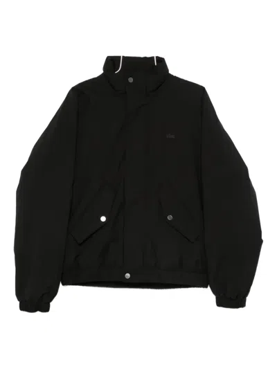 Lacoste Water Repellent Insulated Bomber Jacket In Black