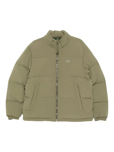 Lacoste Waterproof Puffer Jacket In Green