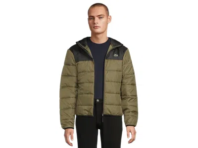 Lacoste Water-repellent Quilted Puffed Jacket In Multi