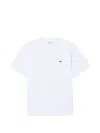 Lacoste 로고 자수 티셔츠 In White