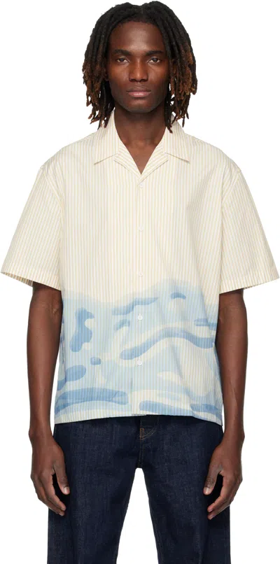 Lacoste Striped Graphic-print Shirt In Multi