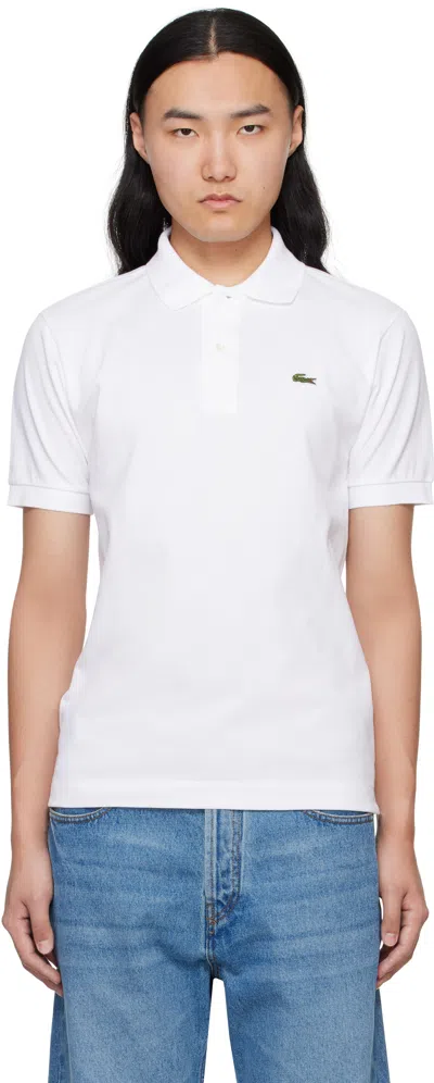 LACOSTE WHITE CLASSIC FIT ORIGINAL L.12.12 POLO