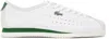 Lacoste Club-low Perforated Low-top Sneakers In 1r5wht/dk Grn