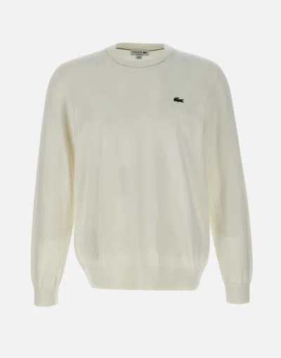 Lacoste White Cotton Sweater