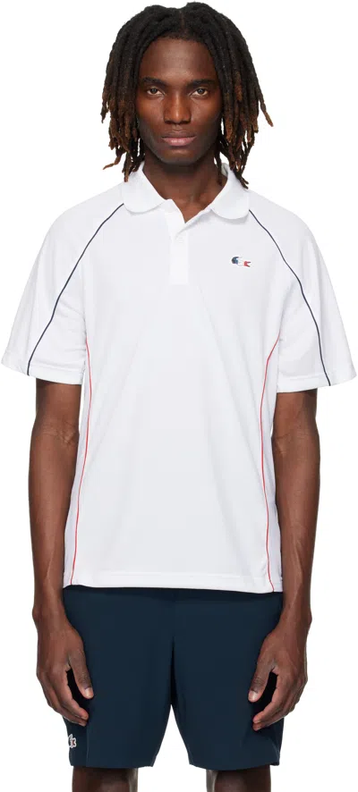 Lacoste White French Tennis Team Polo