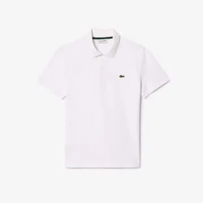 Lacoste White Men's Pole Regular  Fit In Ecological Stretch Cotton