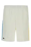 Lacoste White Polyester Bermuda Shorts