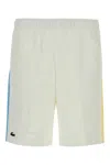 Lacoste White Polyester Bermuda Shorts In White
