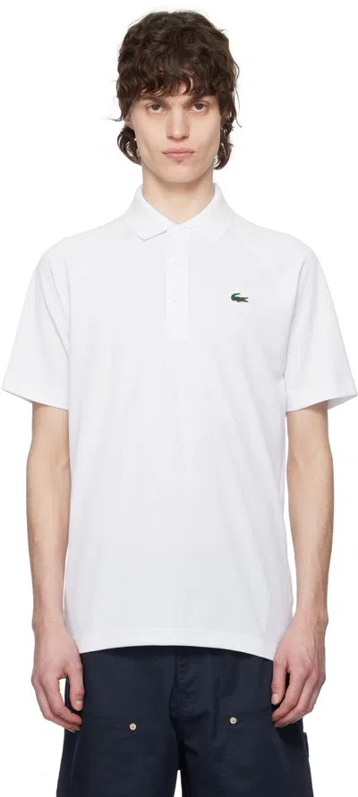 Lacoste White Regular Fit Uv Protect Golf Polo In 001
